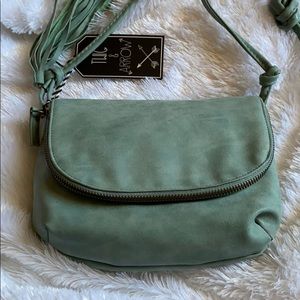 Distressed Crossbody handbag with cute tassel